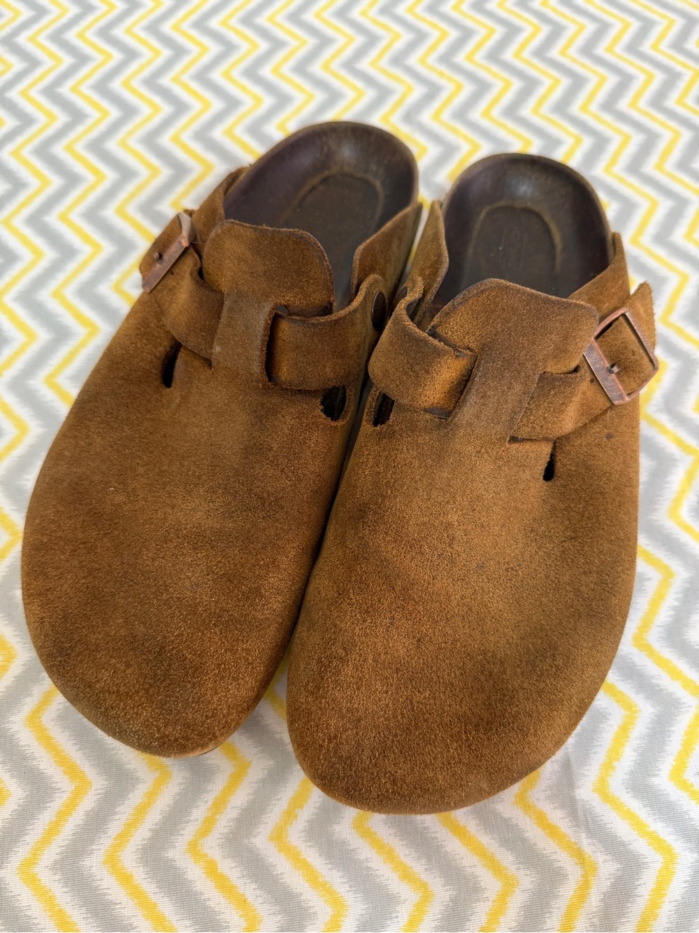 Birkenstock Boston Soft Footbed Suede Leather Clogs Mink EU39